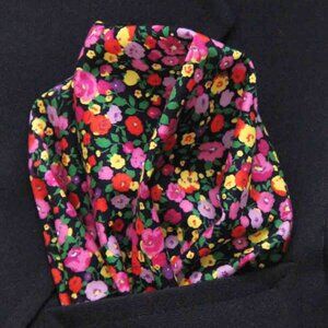 Gascoigne Hand Stitched Italian Cotton Pocket Square Multicolor Floral Men's